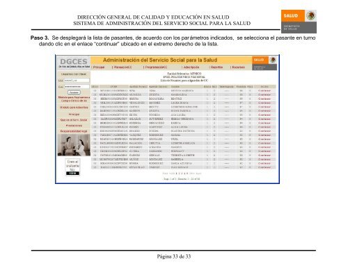 Sistema de Administración del Servicio Social para la Salud Manual ...