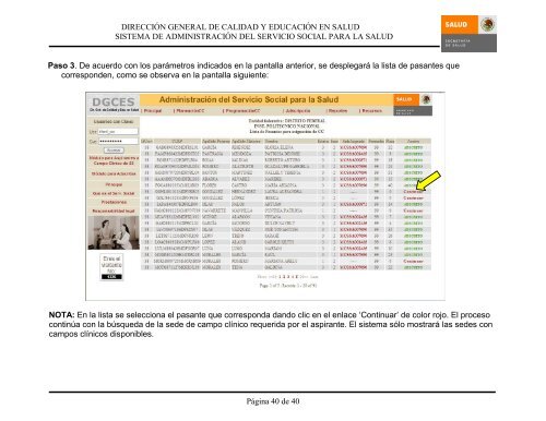 Sistema de Administración del Servicio Social para la Salud Manual ...