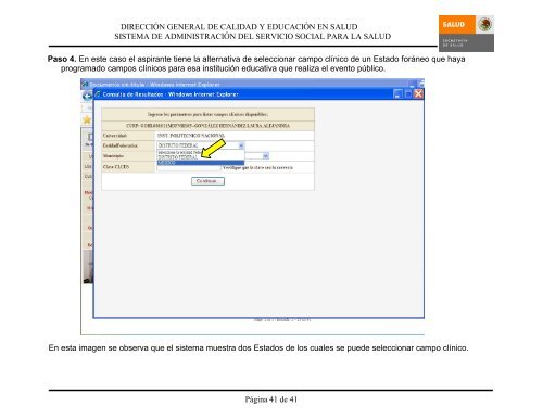 Sistema de Administración del Servicio Social para la Salud Manual ...