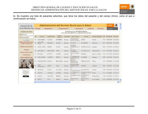 Sistema de Administración del Servicio Social para la Salud Manual ...