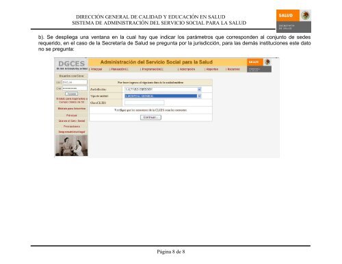 Sistema de Administración del Servicio Social para la Salud Manual ...