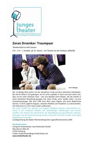 Zoran Drvenkar: Traumpaar - Verlag für Kindertheater