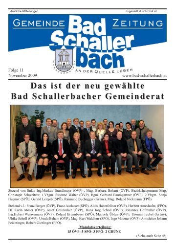 Das ist der neu gewählte Bad Schallerbacher Gemeinderat