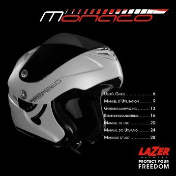 USER'S GUIDE MANUEL D'UTILISATION ... - Lazer Helmets