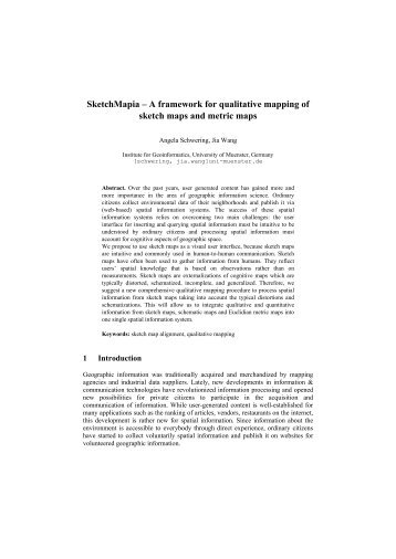 A framework for qualitative mapping of sketch maps and metric maps