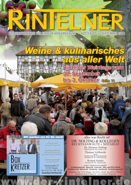 Weine & kulinarisches aus aller Welt - Rinteln