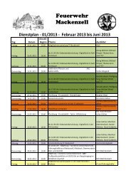 Unser Dienstplan - Feuerwehr Mackenzell