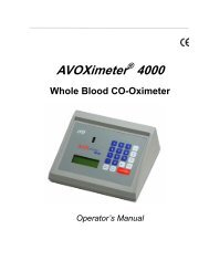 Avoximeter 4000 Operator's Manual - Itc