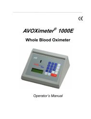 Avoximeter 1000E Operator's Manual - ITC