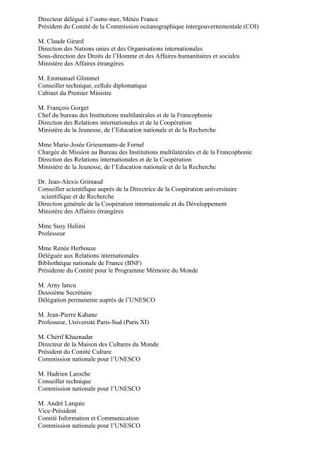 Member States / Etats membres - Unesco