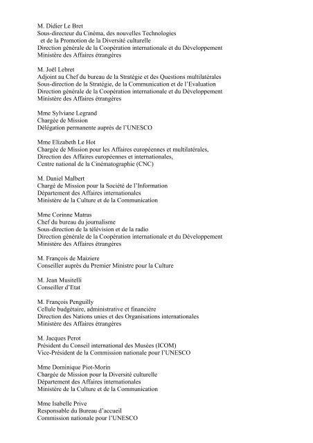 Member States / Etats membres - Unesco