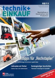 Ausgabe 2 / 2011 - technik + EINKAUF