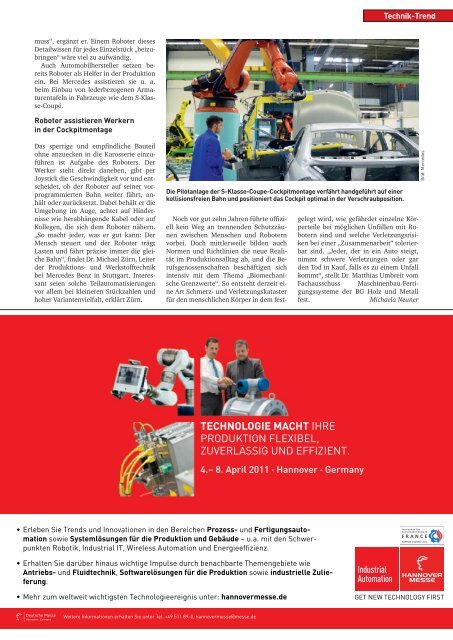 Ausgabe 2 / 2011 - technik + EINKAUF