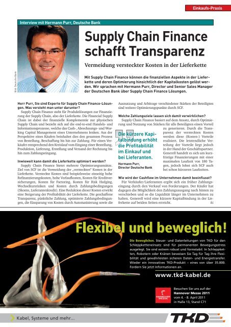 Ausgabe 2 / 2011 - technik + EINKAUF