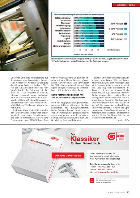 Ausgabe 2 / 2011 - technik + EINKAUF