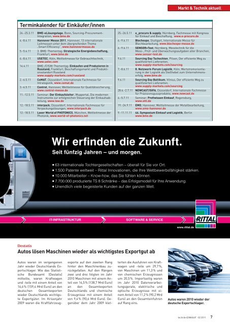 Ausgabe 2 / 2011 - technik + EINKAUF