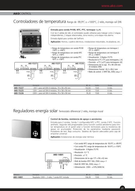 Tarifa Catálogo - Mateinsa