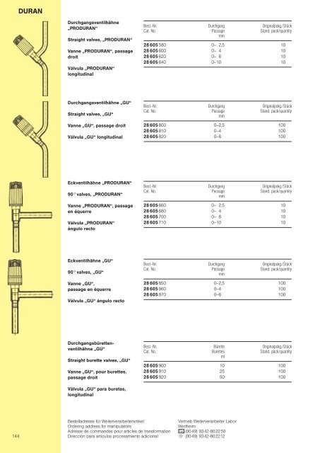 Laborglaskatalog / Laboratory glassware Catalogue ... - FGG