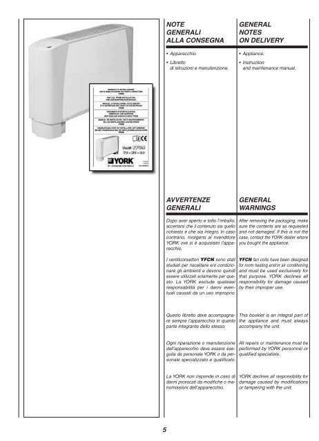 VC – HC – CD - Johnson Controls