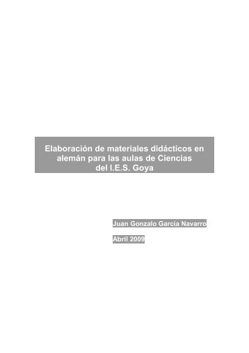 Elaboración de materiales didácticos en alemán para las aulas de ...