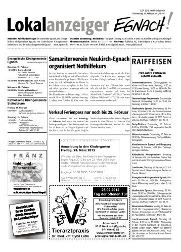 Samariterverein Neukirch-Egnach organisiert Nothilfekurs