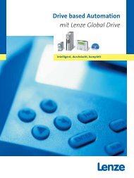 Drive based Automation mit Lenze Global Drive - Lenze Bachofen AG