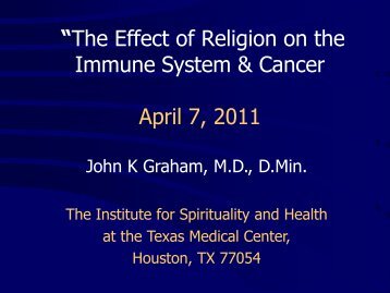 Effect of Religion on Immune System - Institute for Spirituality and ...