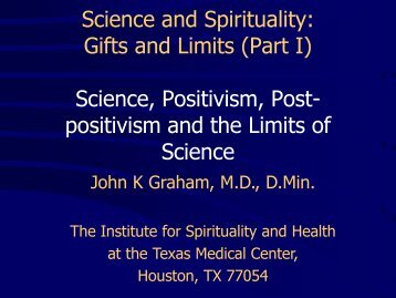 Science, Positivism, Post-Positivism and Limits - Institute for ...