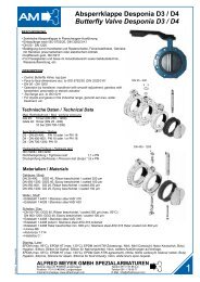 Absperrklappe Desponia D3 / D4 Butterfly Valve Desponia D3 / D4