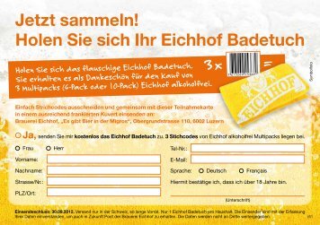 Jetzt sammeln! Holen Sie sich Ihr Eichhof Badetuch