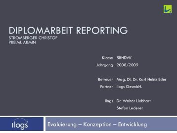 Diplomarbeit Reporting