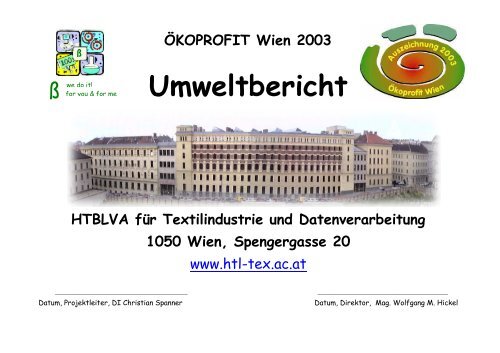 Umweltbericht 2003 inkl. Abfallwirtschaftskonzept 2002 - SUN ...