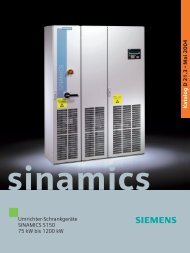 Umrichter-Schrankgeräte SINAMICS S150 75 kW bis 1200 kW ...