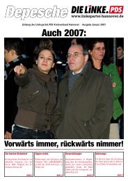 Auch 2007: - Die Linke. Hannover