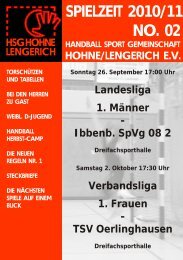 Hallenzeitung 2 Internet - HSG Hohne/Lengerich eV