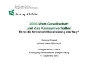 2000-Watt-Gesellschaft und das Konsumverhalten - Schweizerische ...