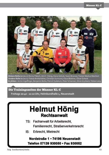 Saisonheft 2011/2012 - HSG KOCHERTÜRN/STEIN