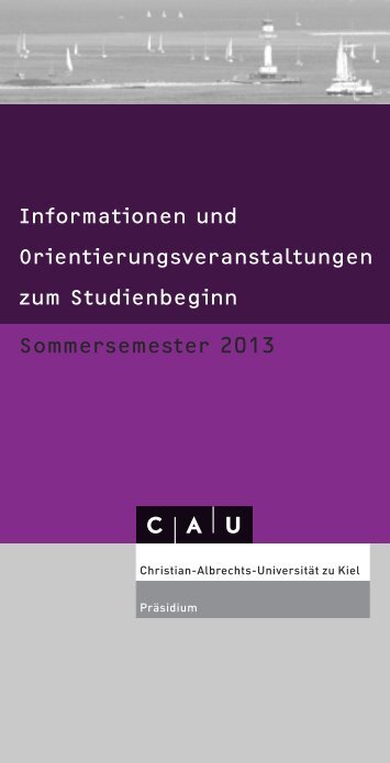 Informationen und Orientierungsveranstaltungen zum Studienbeginn