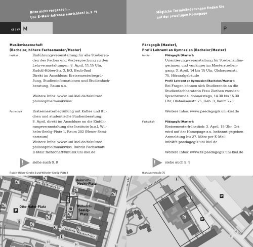 Informationen und Orientierungsveranstaltungen zum Studienbeginn