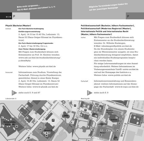 Informationen und Orientierungsveranstaltungen zum Studienbeginn