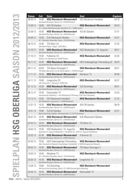 HaZett lesen - HSG Rheinbach-Wormersdorf