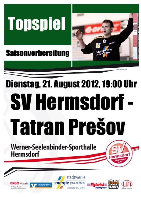 Tartran Prešov, die SEHA-Liga und - SV Hermsdorf