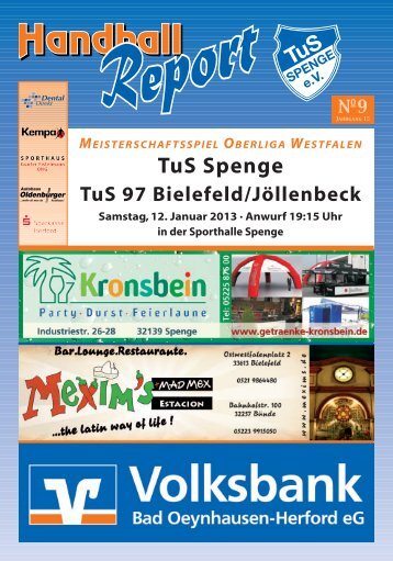 Hallenreport Nr.9 - TuS Spenge