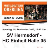 SV Hermsdorf - HC Einheit Halle 05