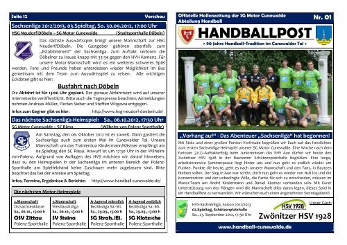 HANDBALLPOST - SG Motor Cunewalde Handball