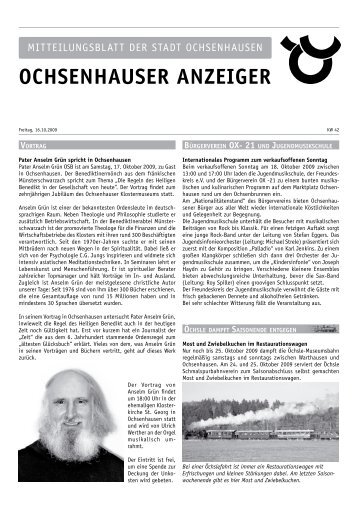 Ochsenhauser anzeiger - Stadt Ochsenhausen