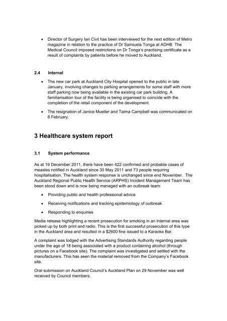 15 February 2012 - Auckland District Health Board