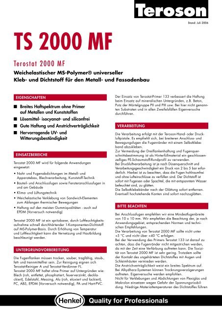 Technisches Merkblatt - Klaus Baubeschläge GmbH
