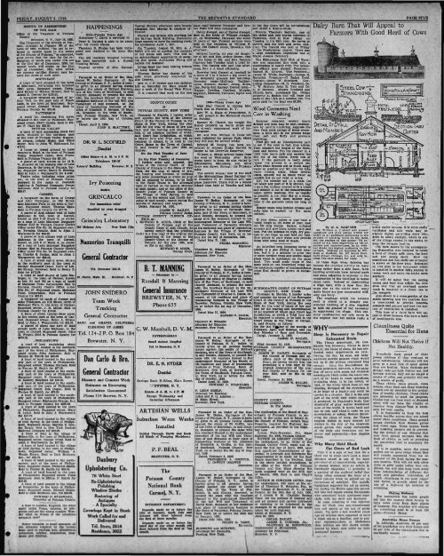 Brewster, NY - Northern New York Historical Newspapers