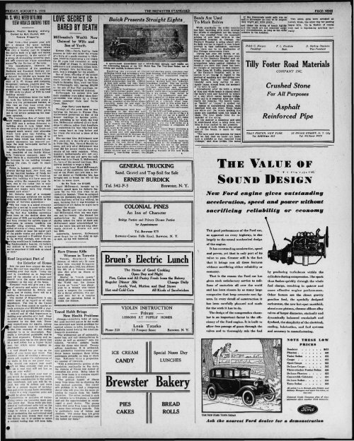 Brewster, NY - Northern New York Historical Newspapers